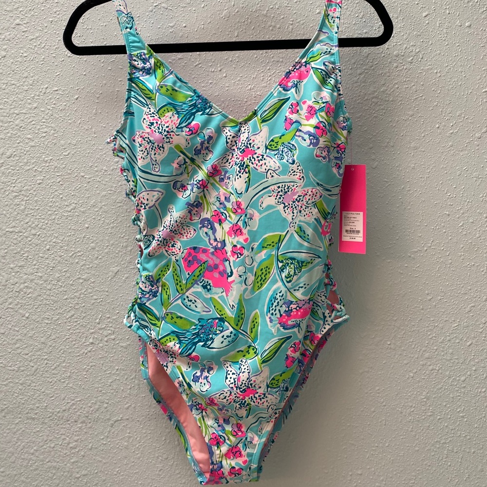 NWT Lilly Pulitzer Dalian Side Lattice One Piece